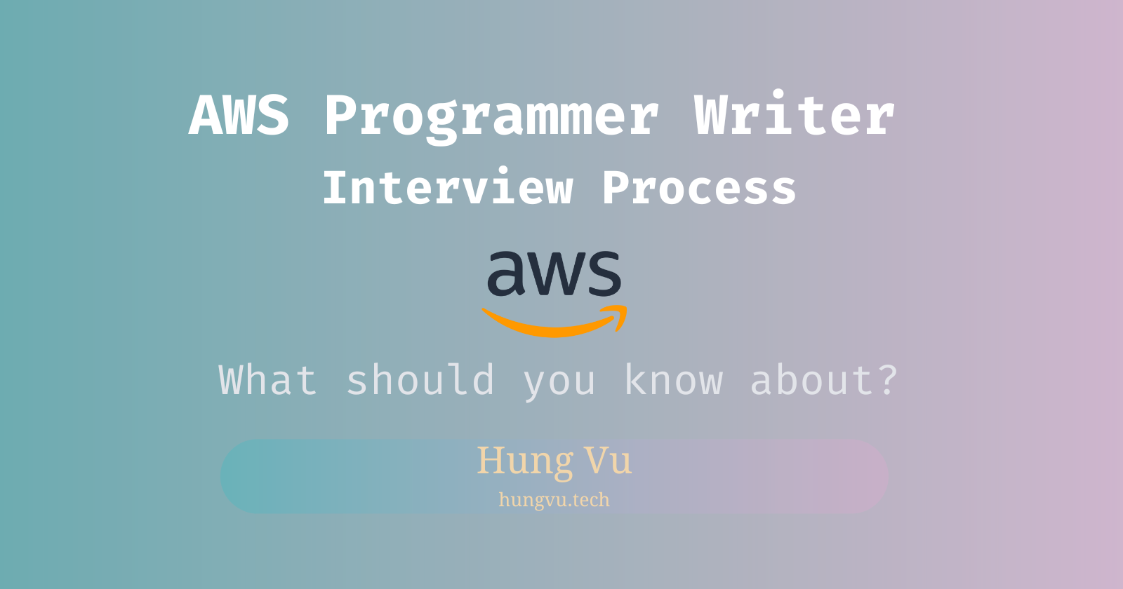Have you ever heard of the AWS Programmer Writer position? Let's learn about this role and my experience going through the interview process.