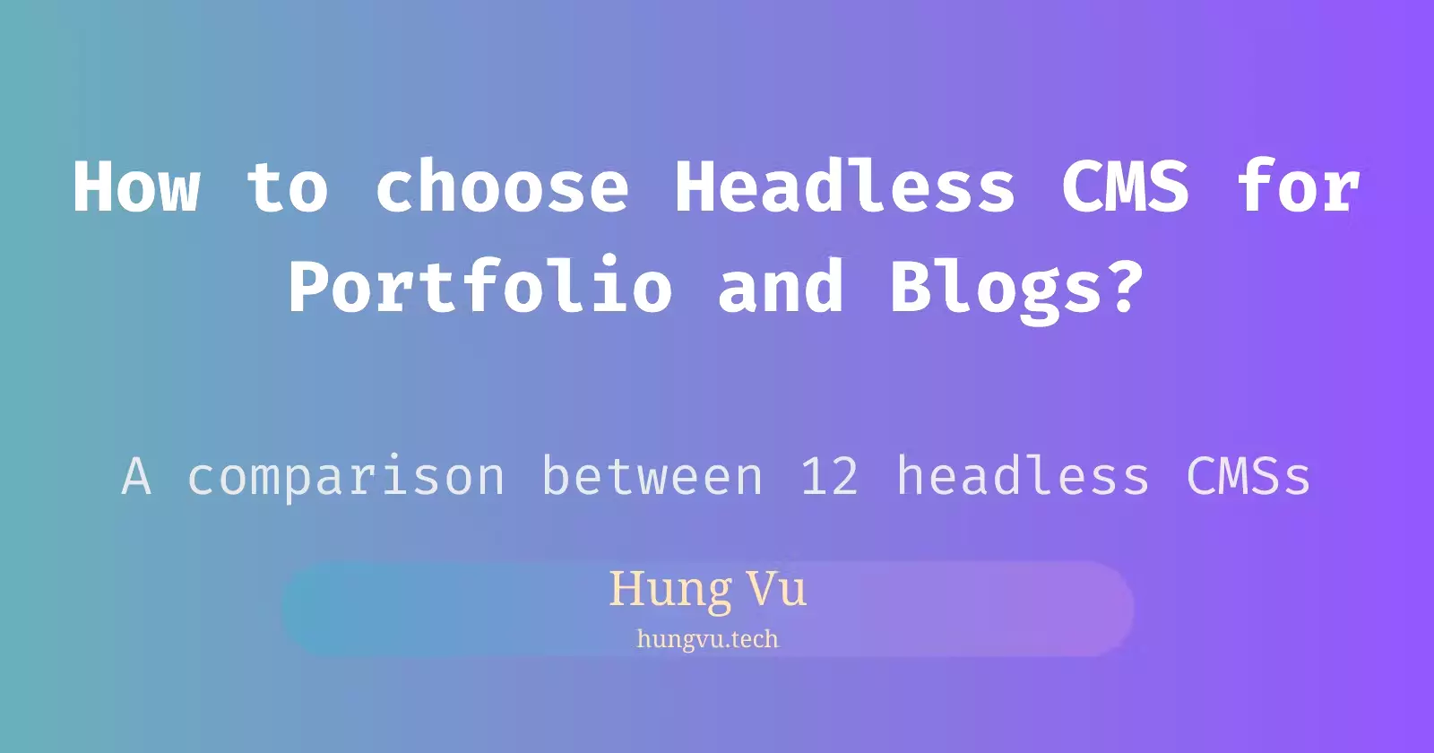 Let's discuss the concept of headless CMS, the features to consider, and which headless CMS is a suitable choice for your portfolio and blog.