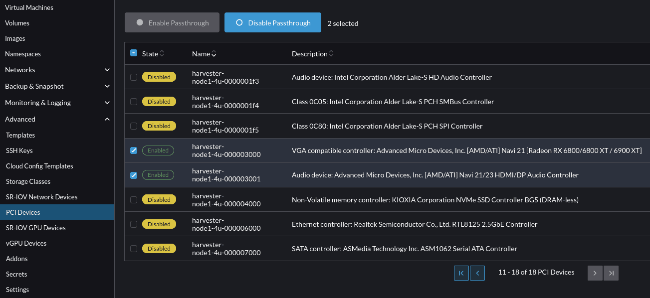 Enable PCI passthrough for my Yeston RX6800 16GD6 GPU.