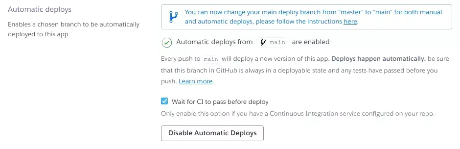 Start a Heroku deployment pipeline.
Start a Heroku deployment pipeline.