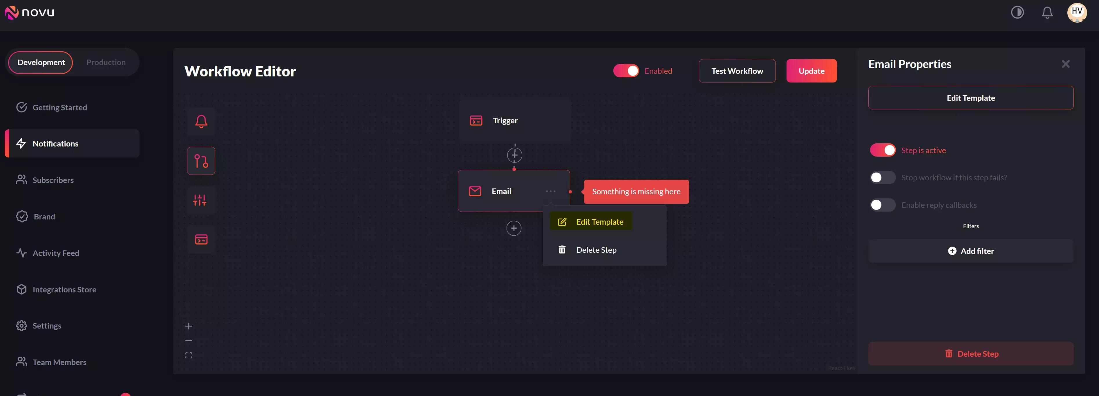 Workflow Editor section.